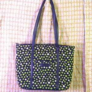 Vera Bradley polka dot tote bag